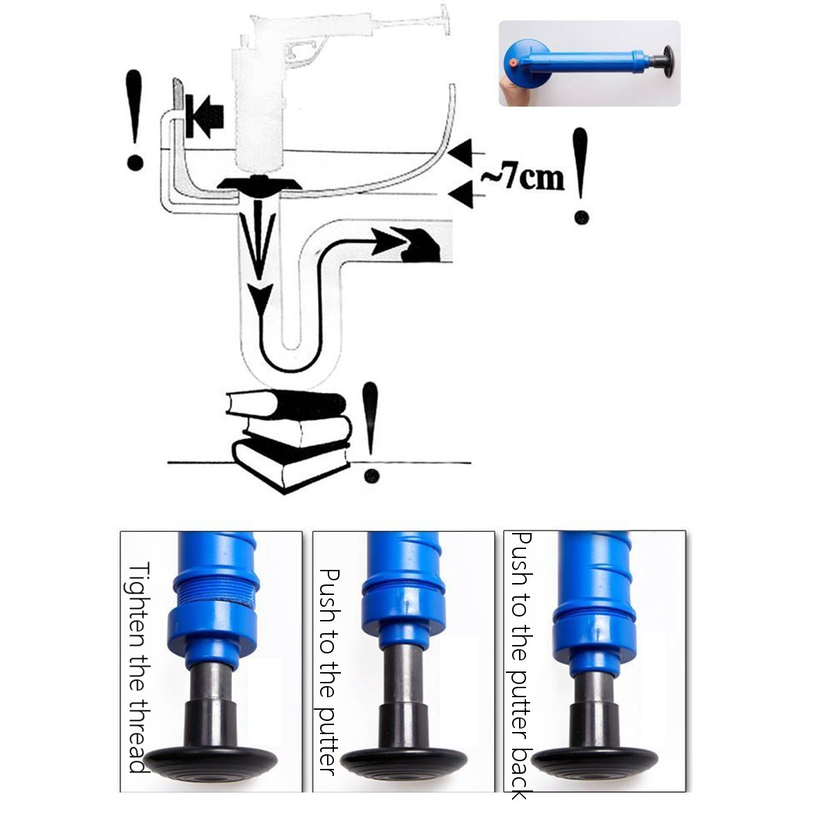 Toilet Drain Blaster Air Pump