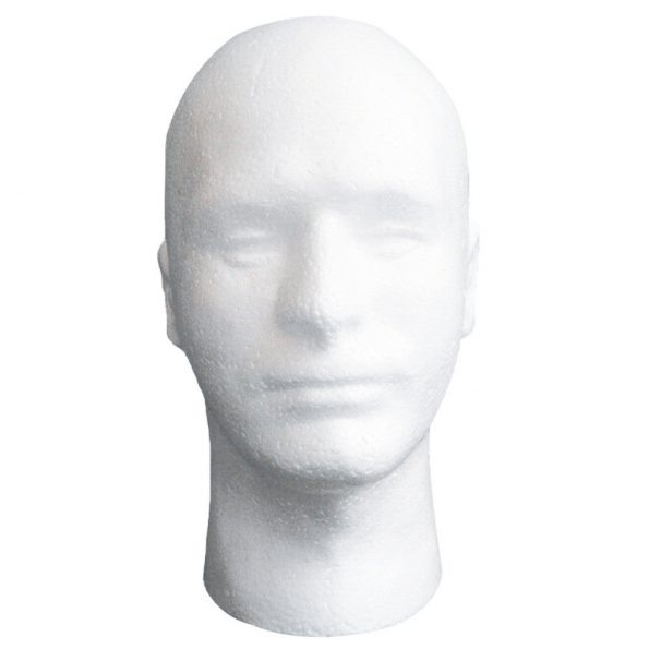 Mannelijk hoofd model van polystyreen - dennisdeal.com