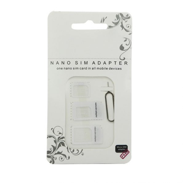 Nano SIM kaart adapter 4 in 1 micro sim adapter voor alle smartphones - dennisdeal.com
