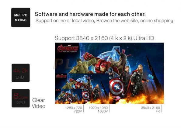 Android 5.1 TV BOX Quad-core 1000M LAN 2GB/16GB 2.4GHz WiFi BT4.0 H.265 MXIII G MX3 - dennisdeal.com