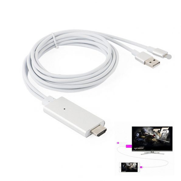 8 Pin naar HDMI HDTV AV kabel voor iPhone 5/5S/6/6S Plus ipad Support HD1080P - dennisdeal.com