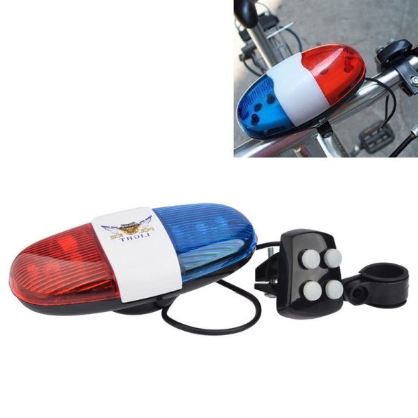 Politie LED Licht + fiets toeter ( 4 tonen) - dennisdeal.com