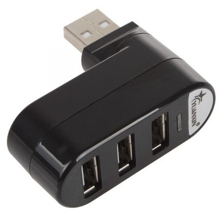 Draaibare High Speed 3 poorts USB Hub (2.0) - dennisdeal.com