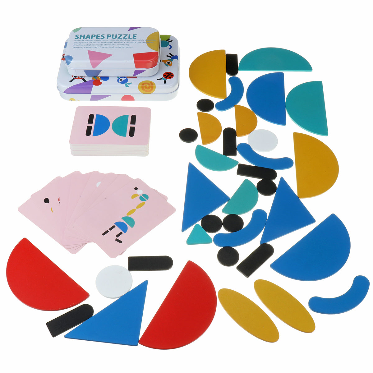 multipatroon houten puzzel bouwstenen baby vroeg onderwijs leren